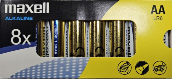 Caja 8 pilas LR6 AA Maxell