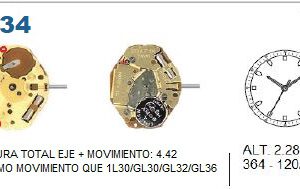 Movimiento Miyota Gl34