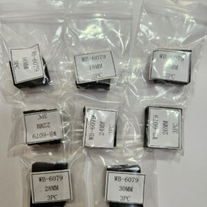 Surtido de trabillas de silicona negras (202-100)