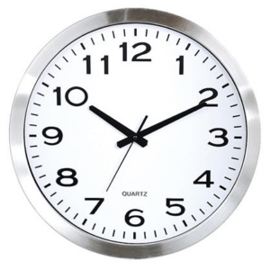 Reloj de pared de acero inoxidable 40 cm.