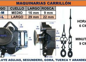 Agujas Luis Xv para máquinas de carillón de 1 pila 515-01N
