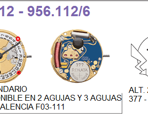 Movimiento Eta 956-112/6 3H